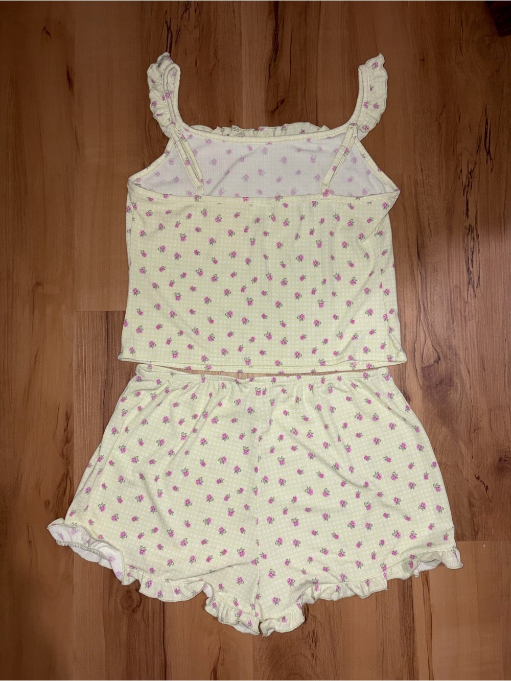 No Boundaries Ruffle Tank Top and Shorts Sleep Set - Picture 2 of 2